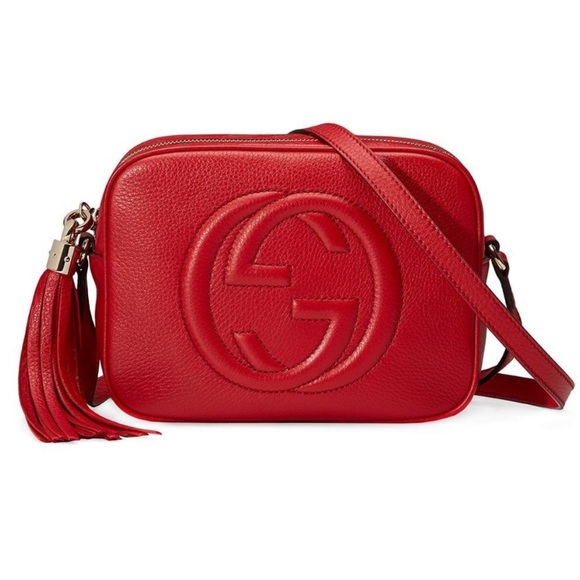 Gucci Handbags - Gucci Soho Disco Crossbody Bag in Red Pebbled Leather